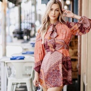 Intermix Divine Heritage Paisley Designer Dress Size Small